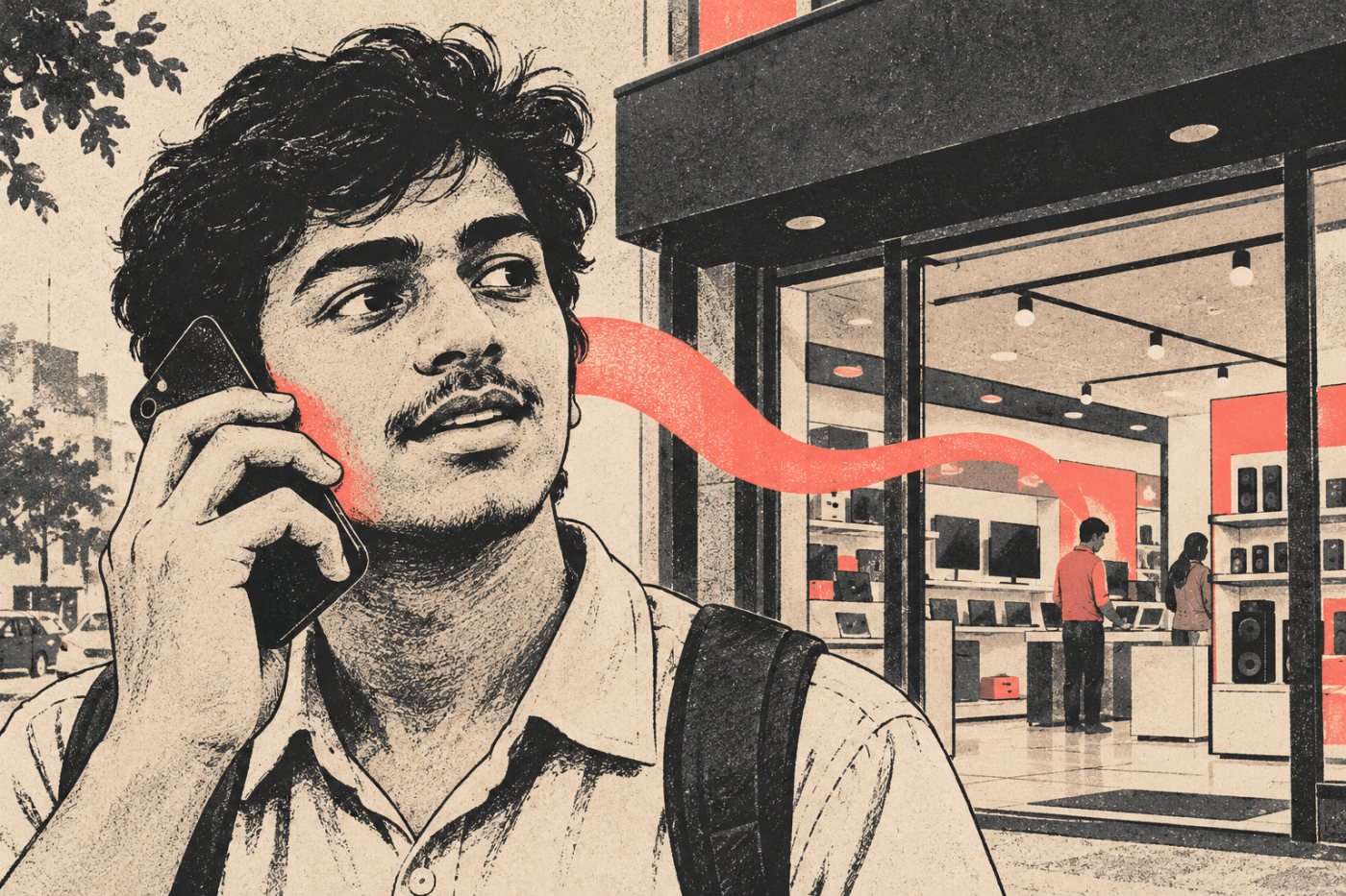 Croma जैसे ग्राहक के खुदरा परिवेश में उम्मीदवार तक आवाज आधारित भर्ती संपर्क की अवधारणा