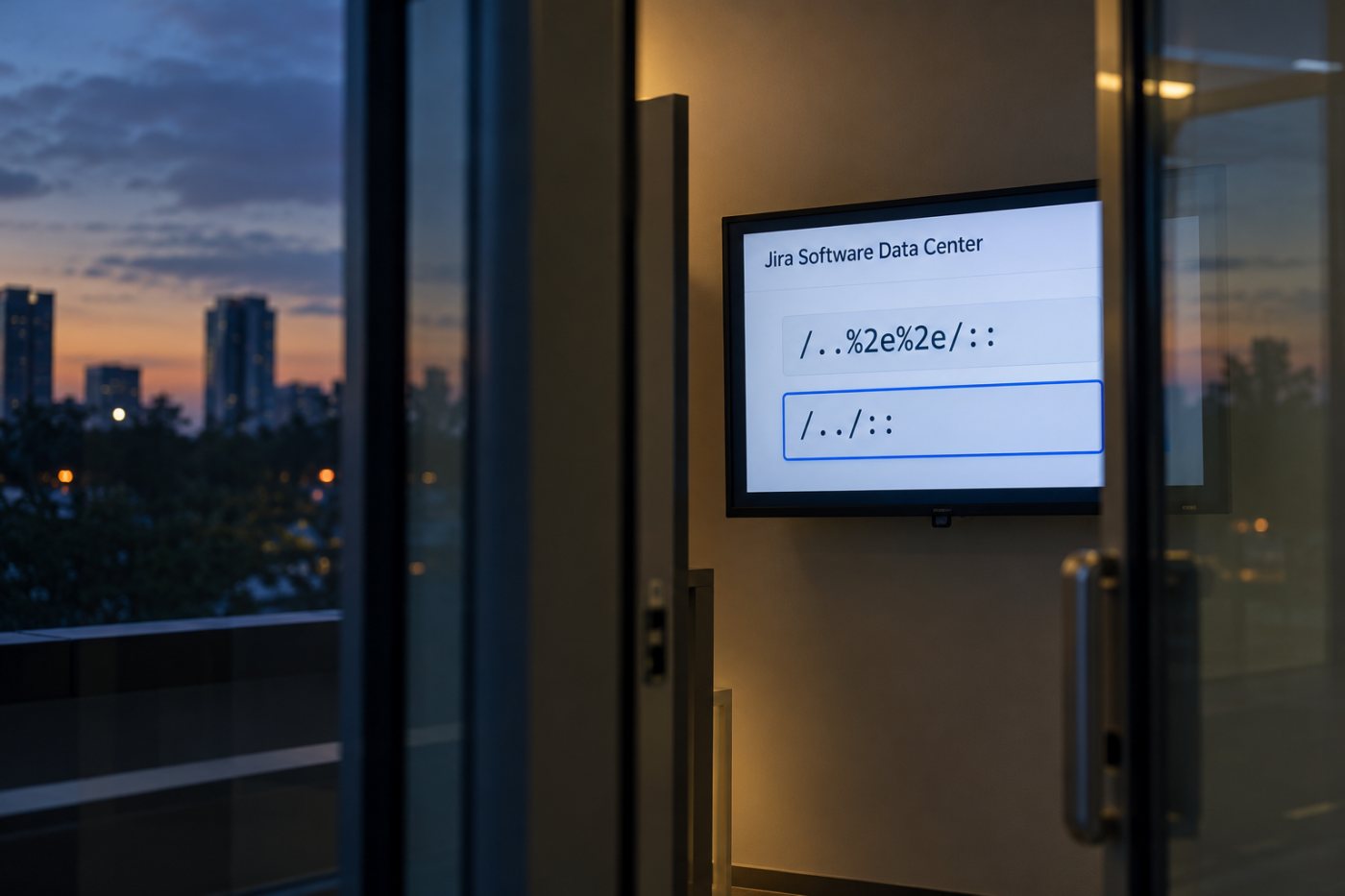 คำขอใน access log ของ Atlassian Data Center ที่เผยรูปแบบพาธน่าสงสัยหลังถอดรหัส URL