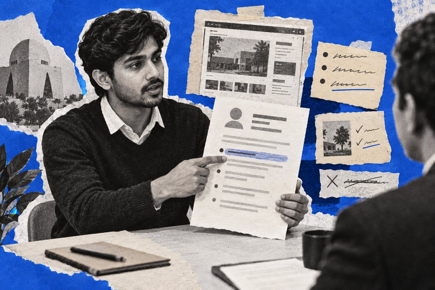 امیدوار CV کے ایک قابلِ تصدیق دعوے کو صورتِ حال، عمل، ثبوت اور نتیجے والی interview story میں بدل رہا ہے۔