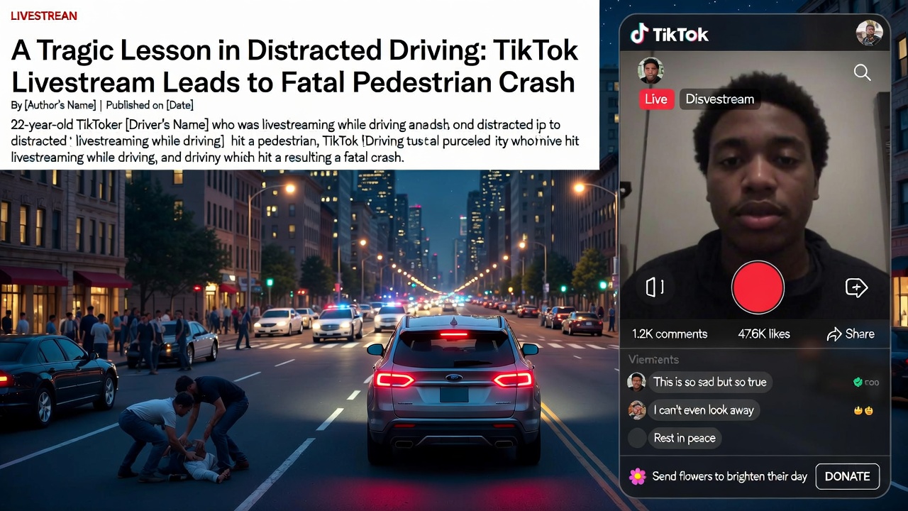 A Tragic Lesson in Distracted Driving: TikTok Livestream Leads to Fatal Pedestrian Crash