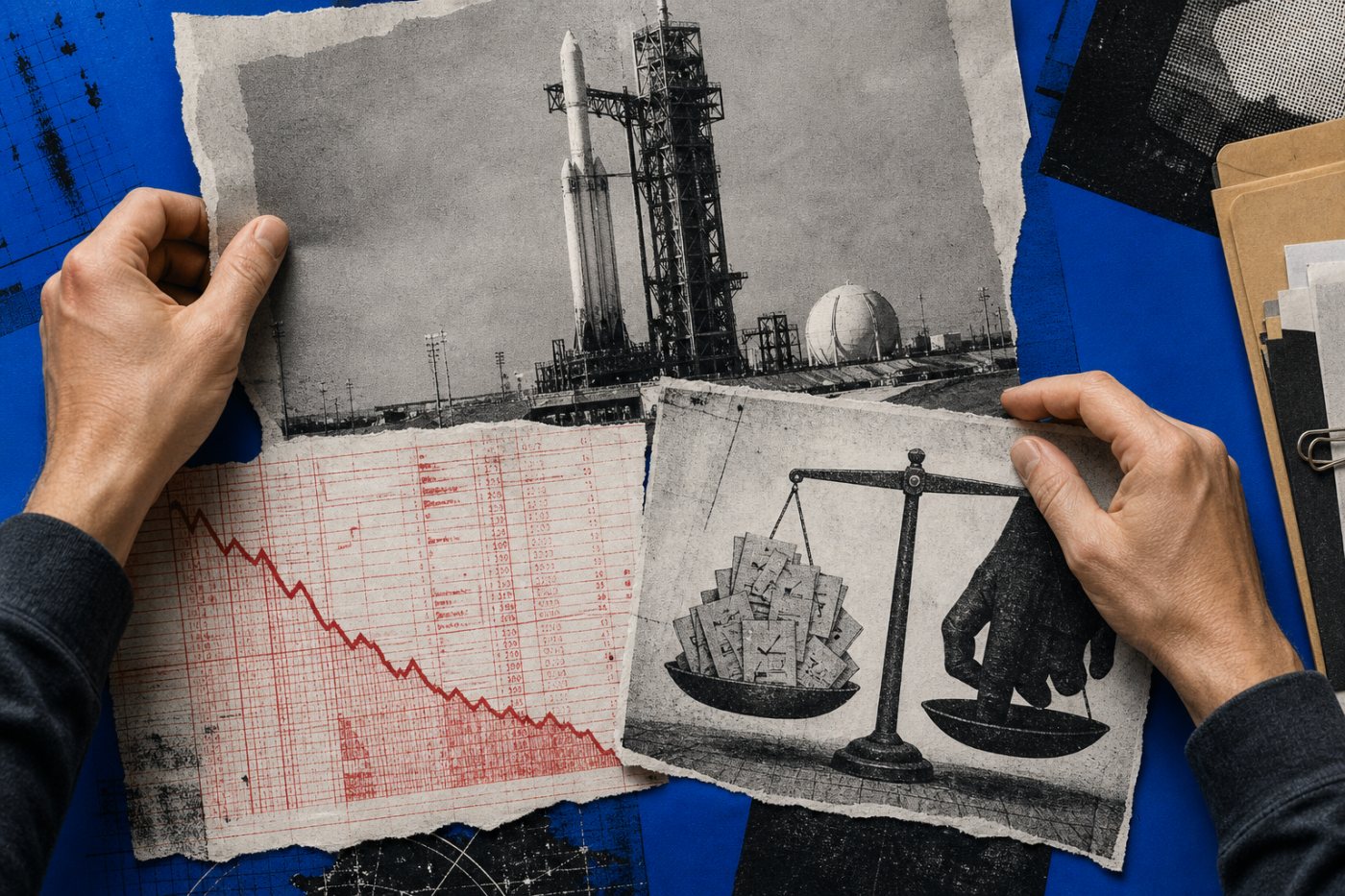 Comparaison des résultats de SpaceX, de sa valorisation et du contrôle concentré des droits de vote.