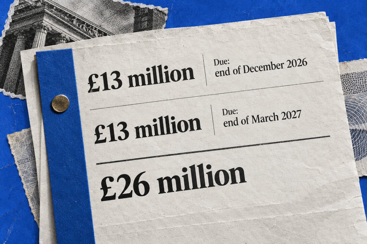 Grindrs Vergleichssumme ist in zwei Raten zu je 13 Millionen Pfund mit Fälligkeiten im Dezember 2026 und März 2027 aufgeteilt.
