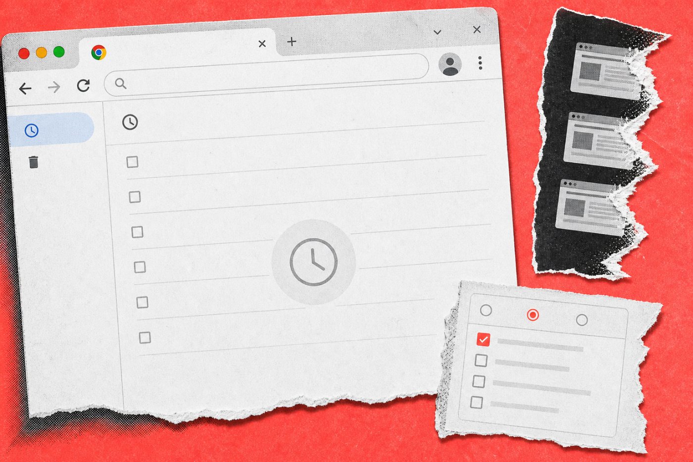 Historique du profil Chrome vidé séparément pour la période correspondant aux activités supprimées