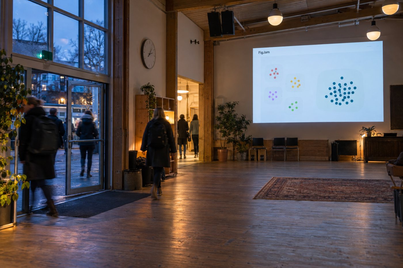 FigJam og Miro understøtter afstemninger i workshops, mens adgangsformen for gæster er forskellig.