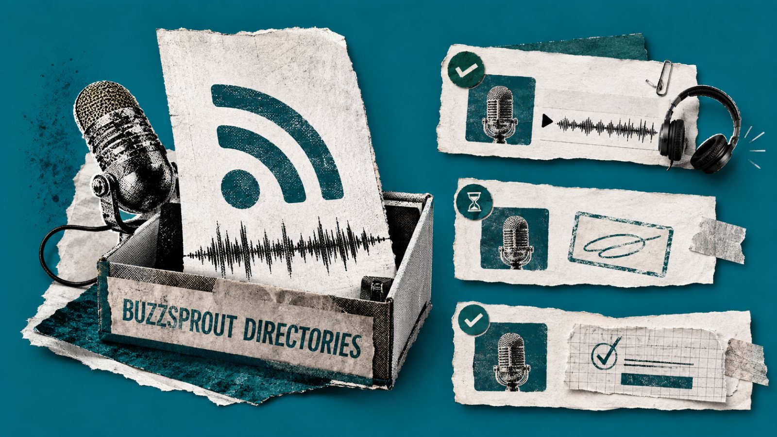 Buzzsprout distribue vers 16 annuaires, mais soumettre ne garantit pas l’admission