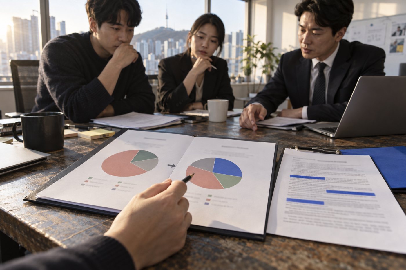 신주 투자 전후의 지분율과 계약 조건을 비교해 희석 영향을 확인하는 과정