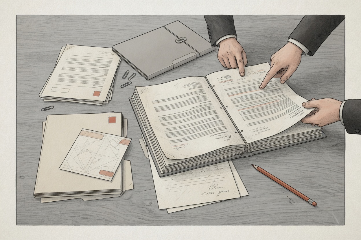 Industry experts examining CBAM regulatory documents during a discussion