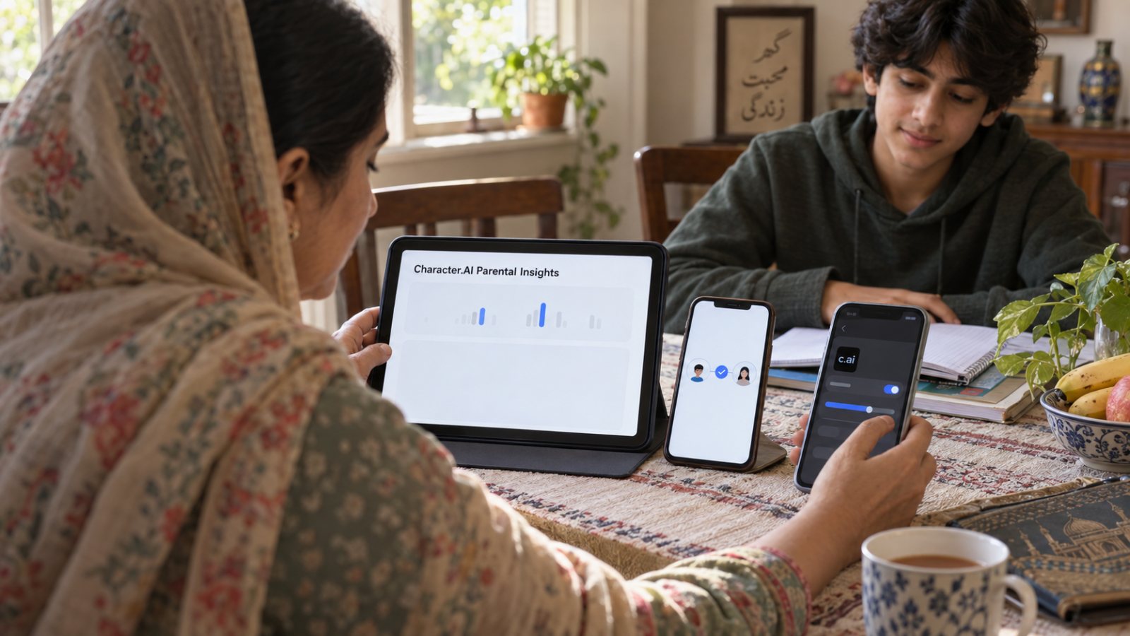 Character.AI parental controls chat نہیں دکھاتے—صرف screen time