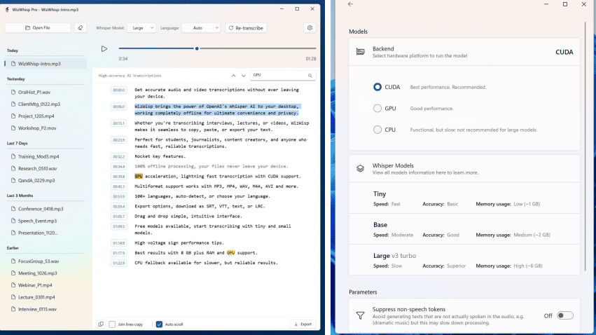 Transcribe Any File Offline and for Free with WizWhisp