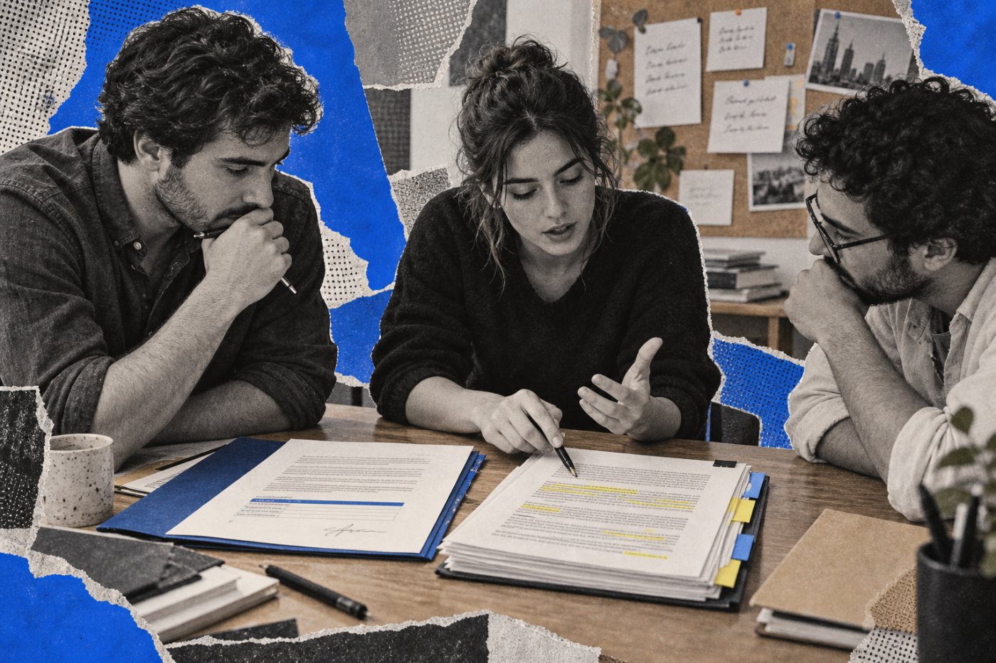 Un equipo fundador revisa por separado la participación accionarial y el SAFE de la inversión de Techstars.