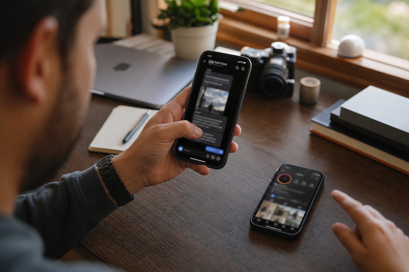 New Instagram broadcast channel sending its welcome message and giving followers several ways to join