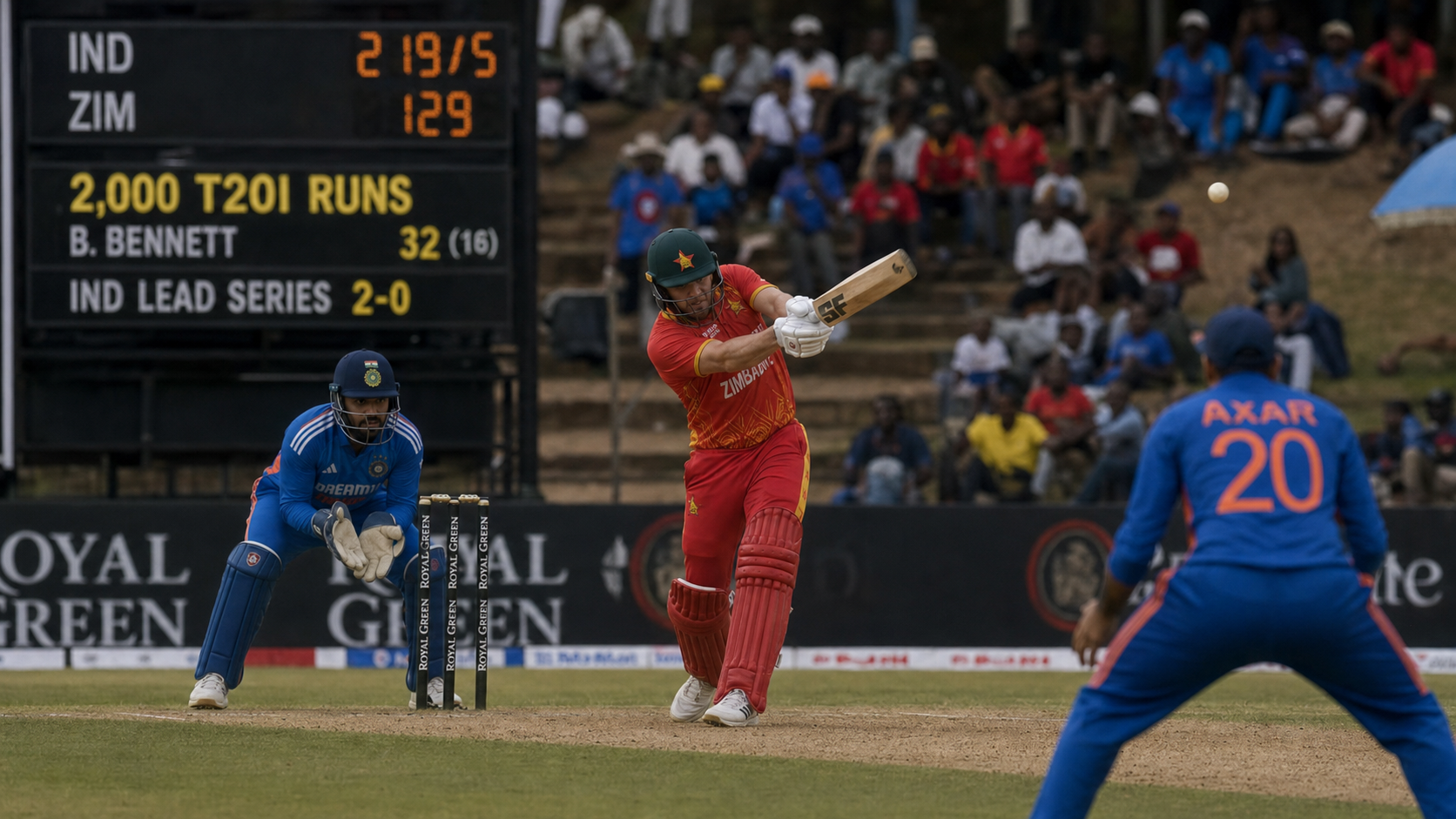 Brian Bennett ने 2,000 T20I रन पूरे किए, Ryan Burl के क्लब में शामिल