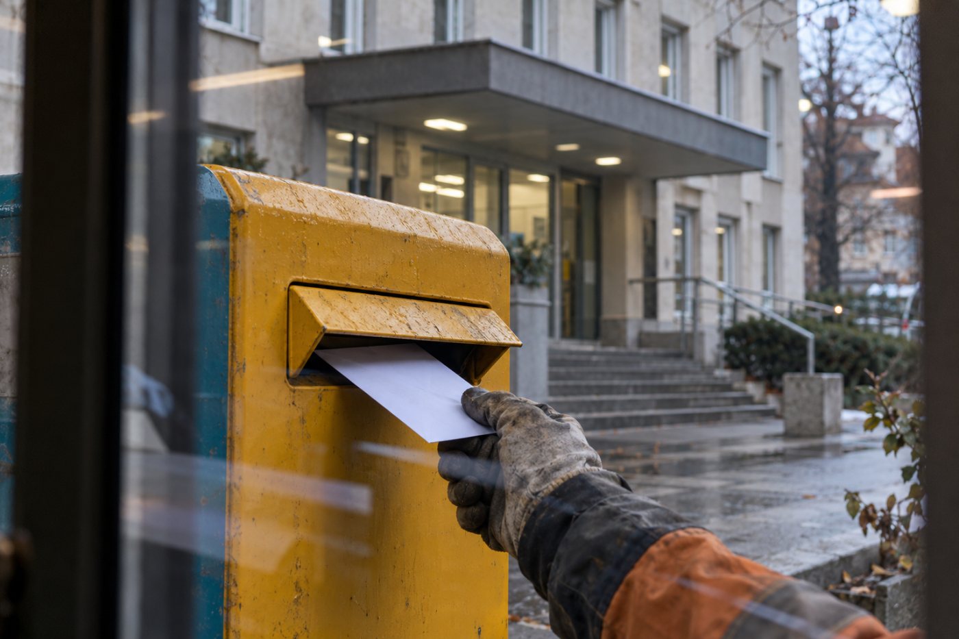 Delavec po pošti odda prijavo Inšpektoratu za delo zaradi nerešene razlike v evidenci.