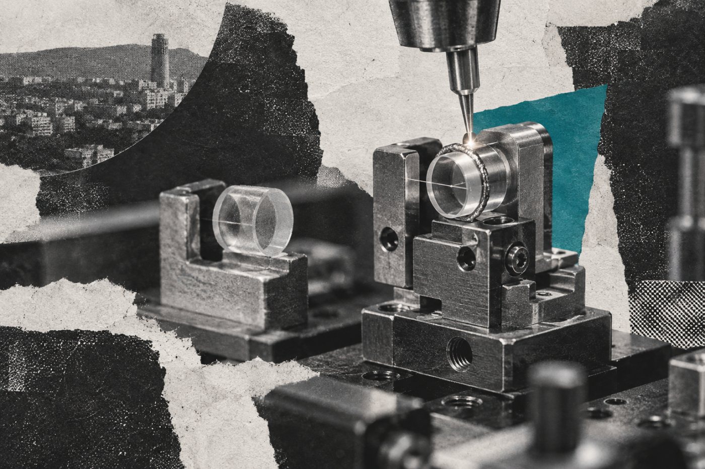 Laserlötung fixiert optische Bauteile des Jenaer Moduls für die geplanten Messungen auf Phobos.