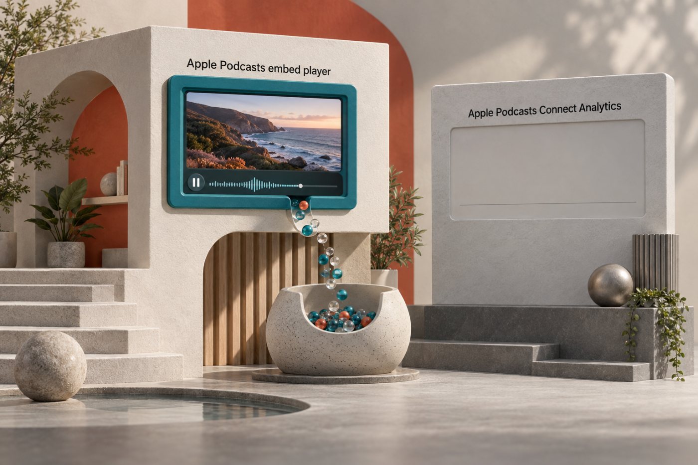 Reprodução no site registrada pela hospedagem, mas ausente do Apple Podcasts Connect Analytics