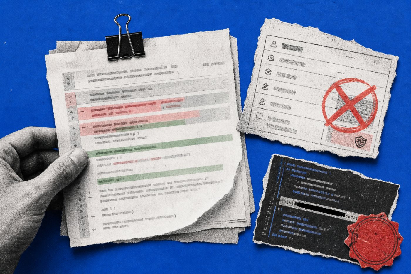 AI’ın önerdiği paketin kayıt, bakım ve güvenlik bilgileri doğrulanırken bulunan bir gizli bilginin iptal için işaretlenmesi.