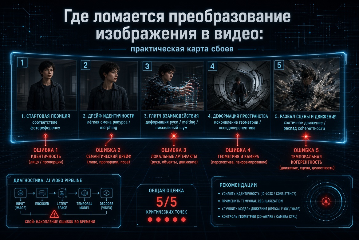 Где ломается преобразование изображения в видео: практическая карта сбоев