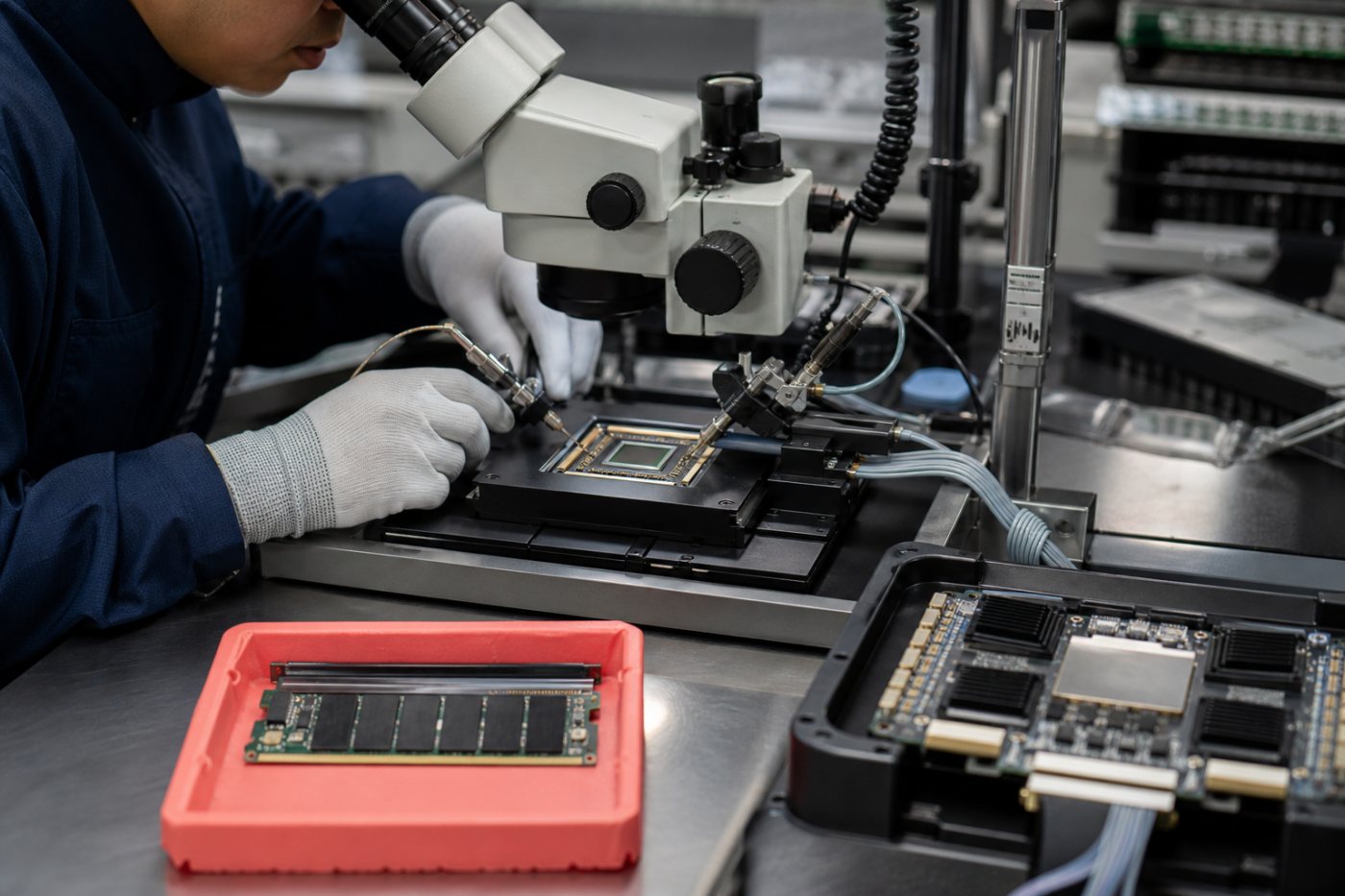 Semiconductores, memoria y equipos de red atraviesan procesos de ensamblaje y prueba para la infraestructura física de IA.