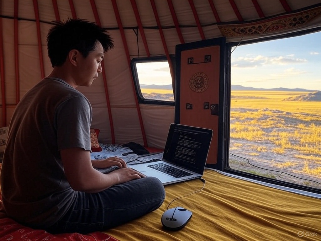The Mongolian Steppes: The Perfect Frontier for Freelancing via Quasa Connect to Earn Cryptocurrency