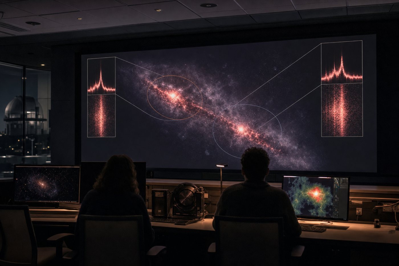 JWST वर्णक्रम में LID-1166 के दो अलग सक्रिय उत्सर्जन केंद्र