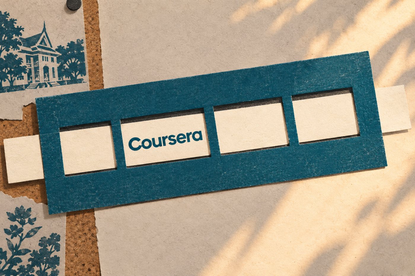 รายการใบรับรอง Coursera ในส่วนใบอนุญาตและการรับรองของ LinkedIn แยกข้อมูลชื่อ ผู้ออก วันที่ และลิงก์ตรวจสอบ