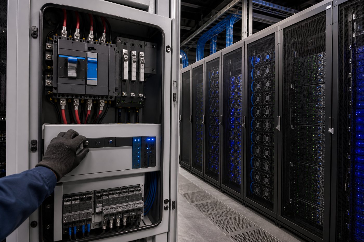 Un centro de datos mantiene las cargas críticas mientras reduce de forma coordinada su demanda eléctrica.