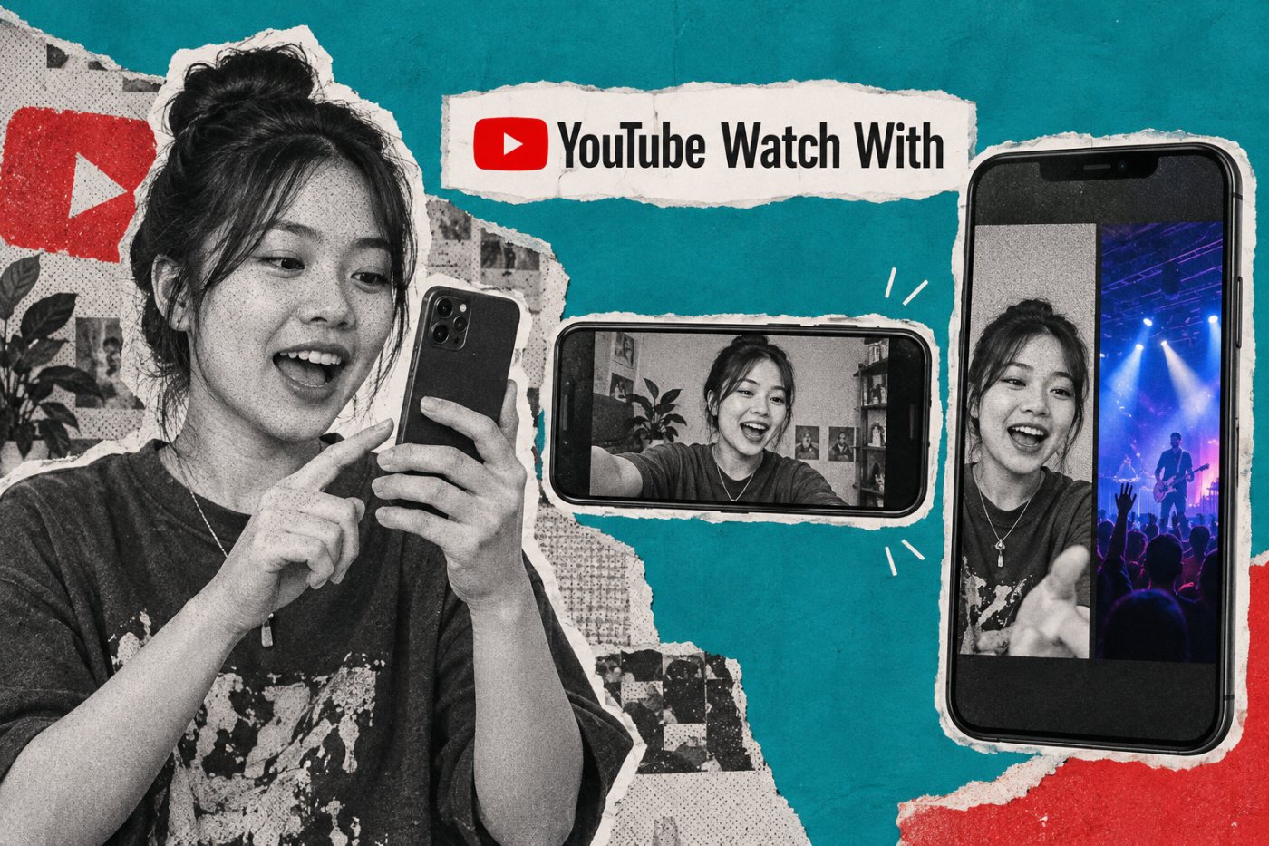 Nhà sáng tạo khởi chạy Watch With trên di động để ghép reaction trực tiếp với livestream nguồn thành một luồng dọc.