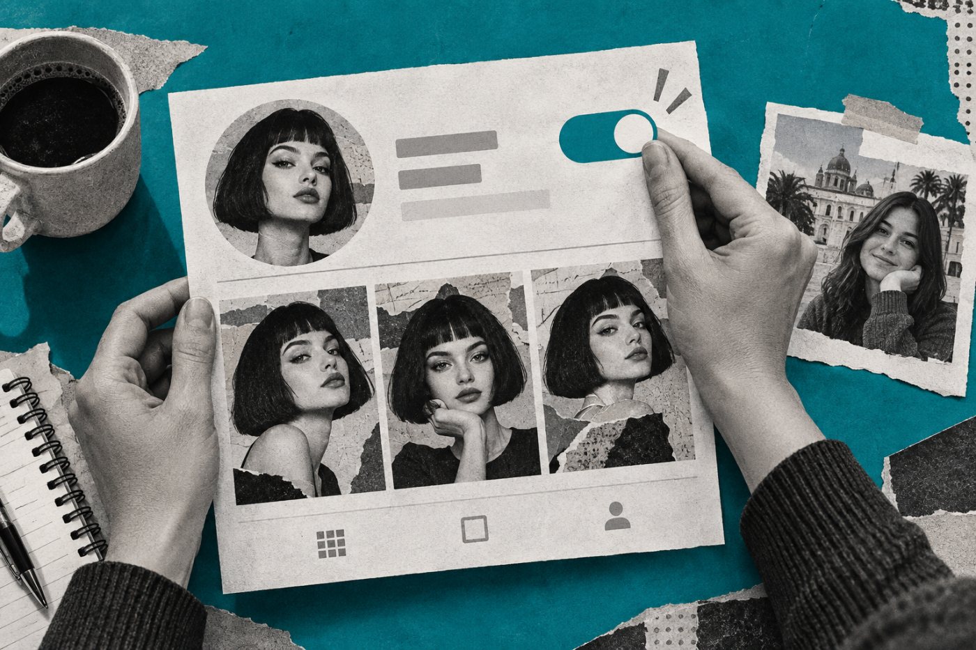 Evaluación de la identidad recurrente de un perfil de Instagram para decidir si corresponde la etiqueta de persona sintética.