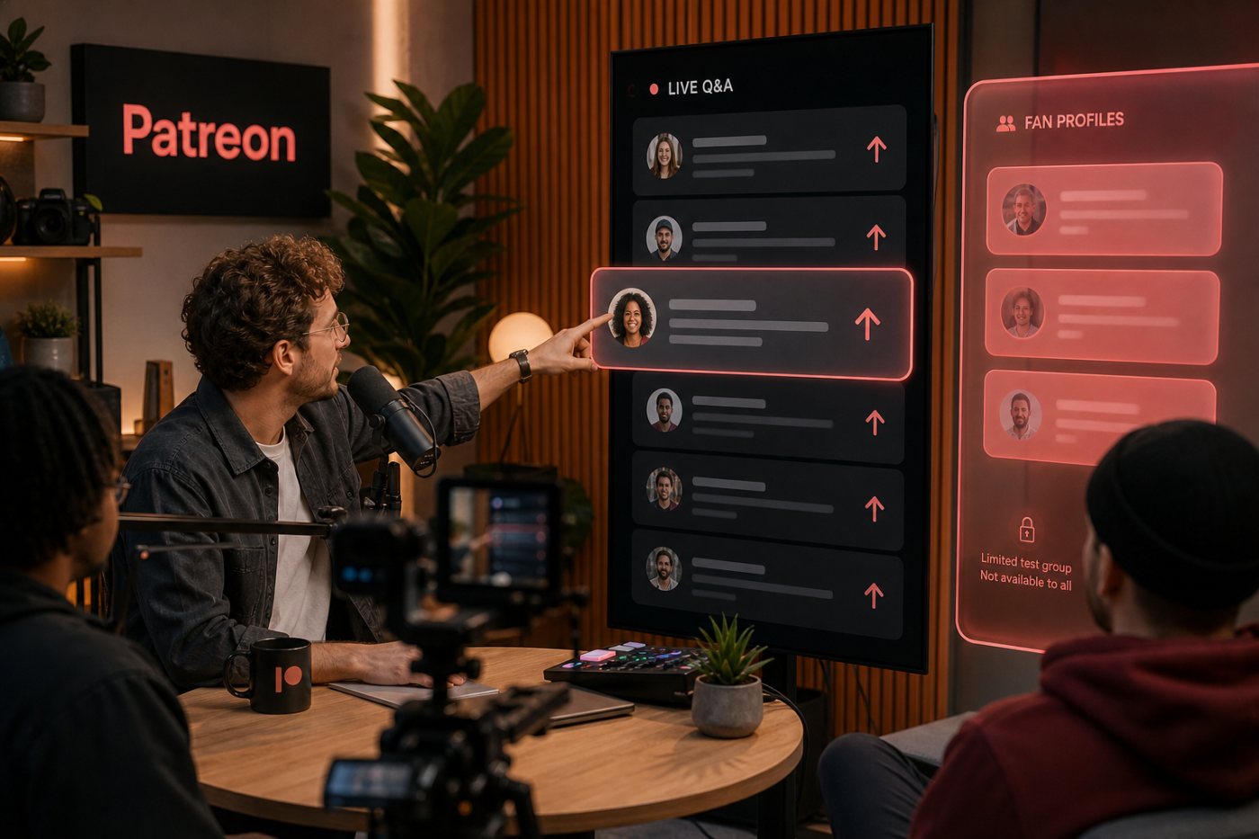 Patreon Live Q&A arrives while fan profiles remain in limited testing.
