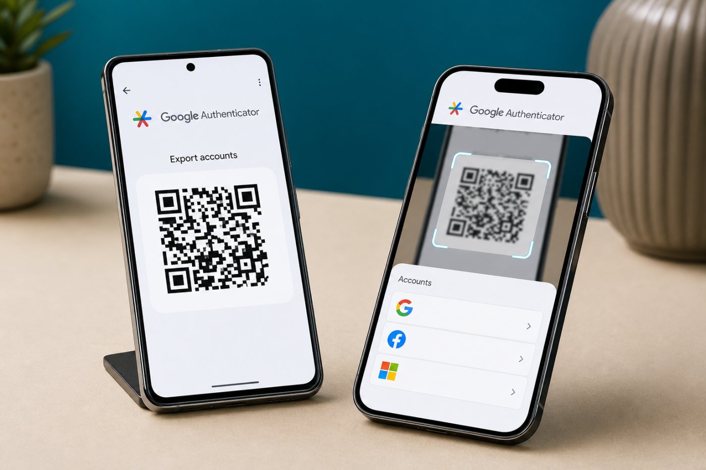 पुराने फोन के निर्यात QR को नए फोन के Google Authenticator से स्कैन करने की प्रक्रिया