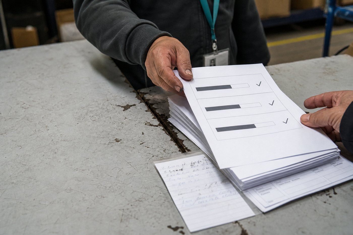A worker’s output metrics determine an assessment while their explanation and ability to challenge it are excluded.