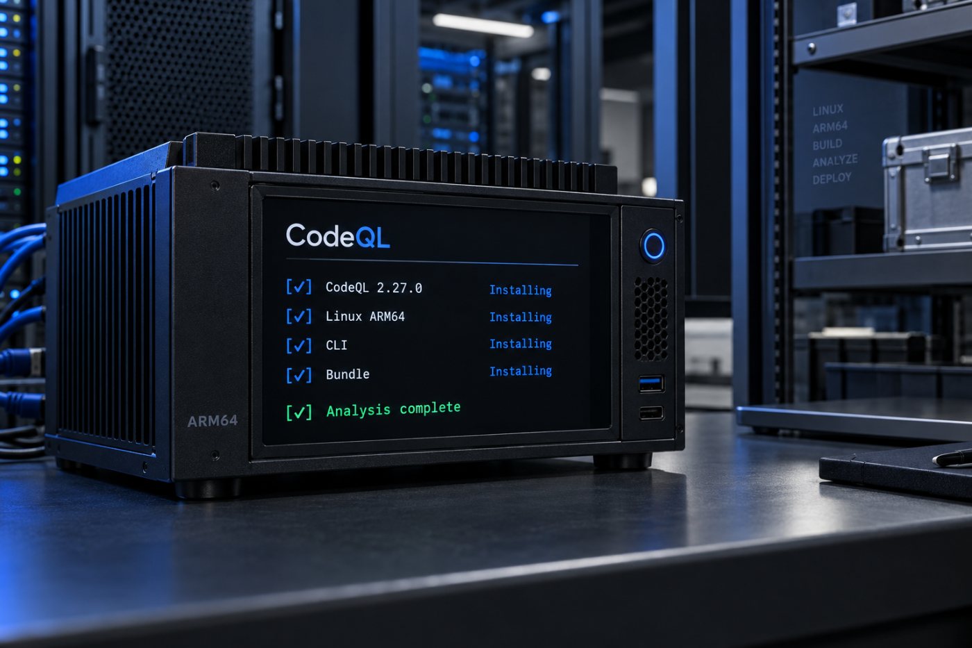 CodeQL 2.27.0’ın platforma özel paketle Linux ARM64 üzerinde yerel tarama çalıştırması