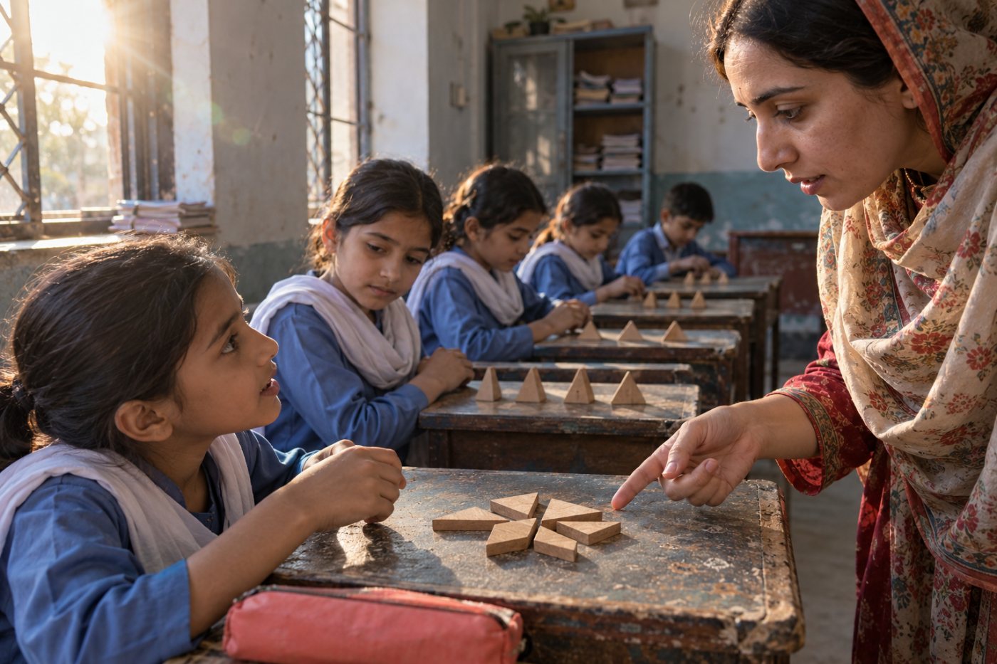 پاکستانی جماعت میں استاد کی انفرادی رہنمائی، تعلیم میں انسانی کام کی تکمیلی اہمیت کو ظاہر کرتی ہے