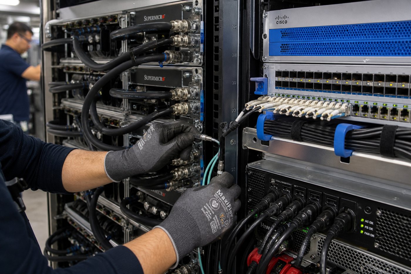 Supermicro गणना और Cisco नेटवर्किंग घटकों को एक पूर्ण रैक-स्तरीय AI संरचना में जोड़ा जा रहा है