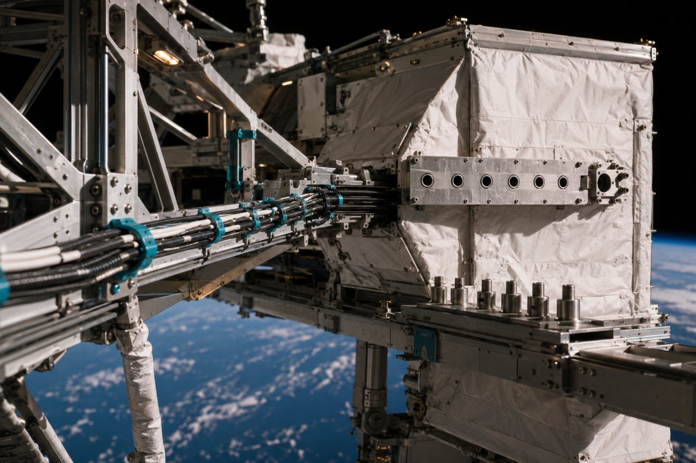 ISS dışında bazı jumper bağlantıları tamamlanırken AMS radyatörü hazırlığının kalan bölümü sonraki görevi bekliyor.
