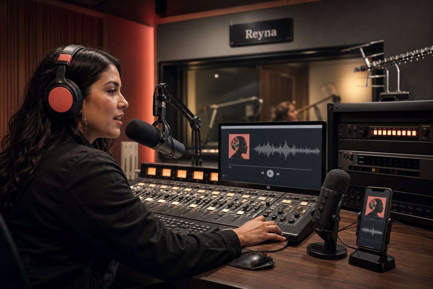 منظومة Reyna توزع برنامجًا من محطة 103.1 FM إلى الهاتف والبث الرقمي والبودكاست.