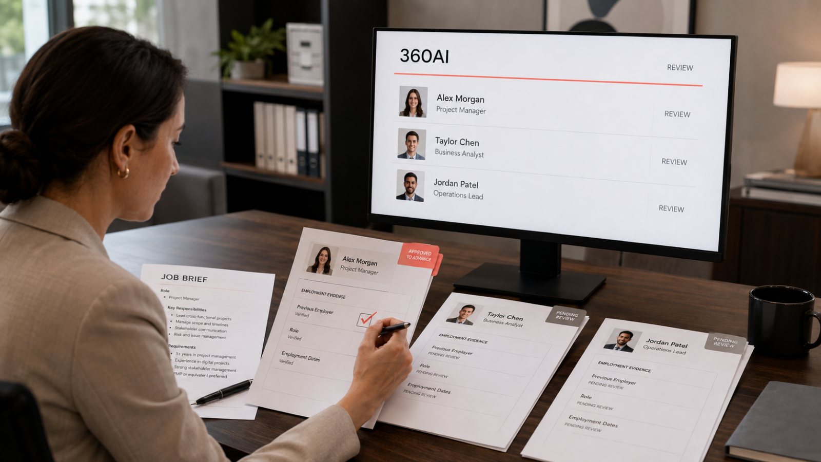 360AI reúne seis herramientas: el reclutador conserva la decisión final