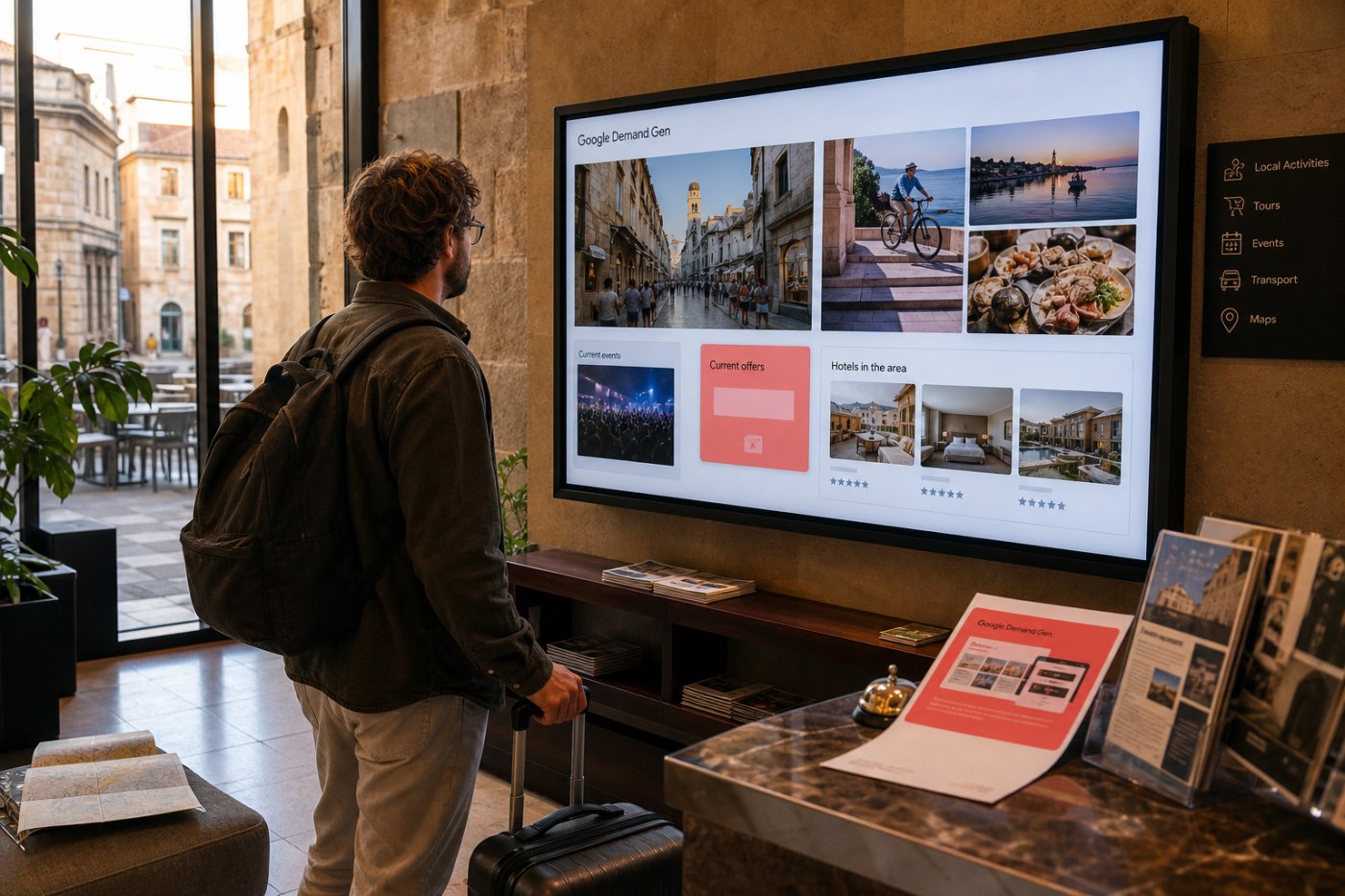 A travel Demand Gen campaign personalizes local activities, offers and hotel properties for a destination.