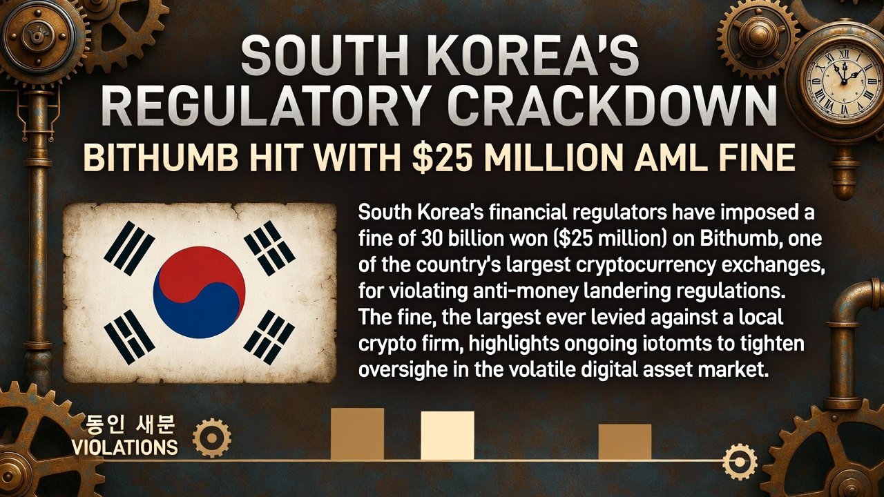 South Korea’s Regulatory Crackdown: Bithumb Hit with $25 Million AML Fine