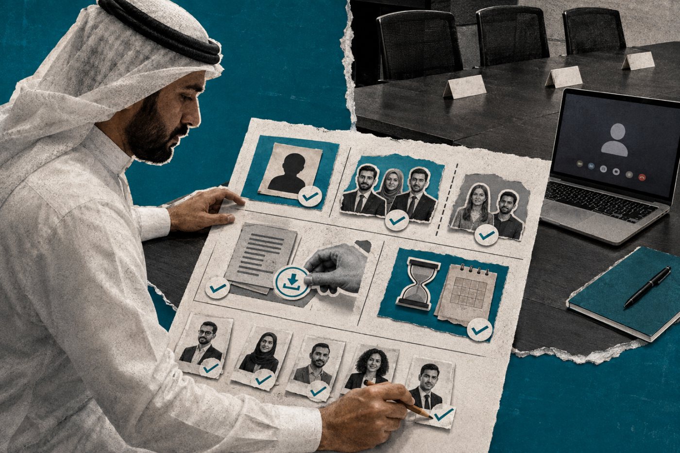 منظم يراجع ملكية تسجيل Teams والوصول والتنزيل والانتهاء وموافقة المشاركين قبل الاجتماع