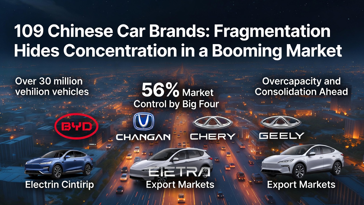 109 Chinese Car Brands: Fragmentation Hides Concentration in a Booming Market