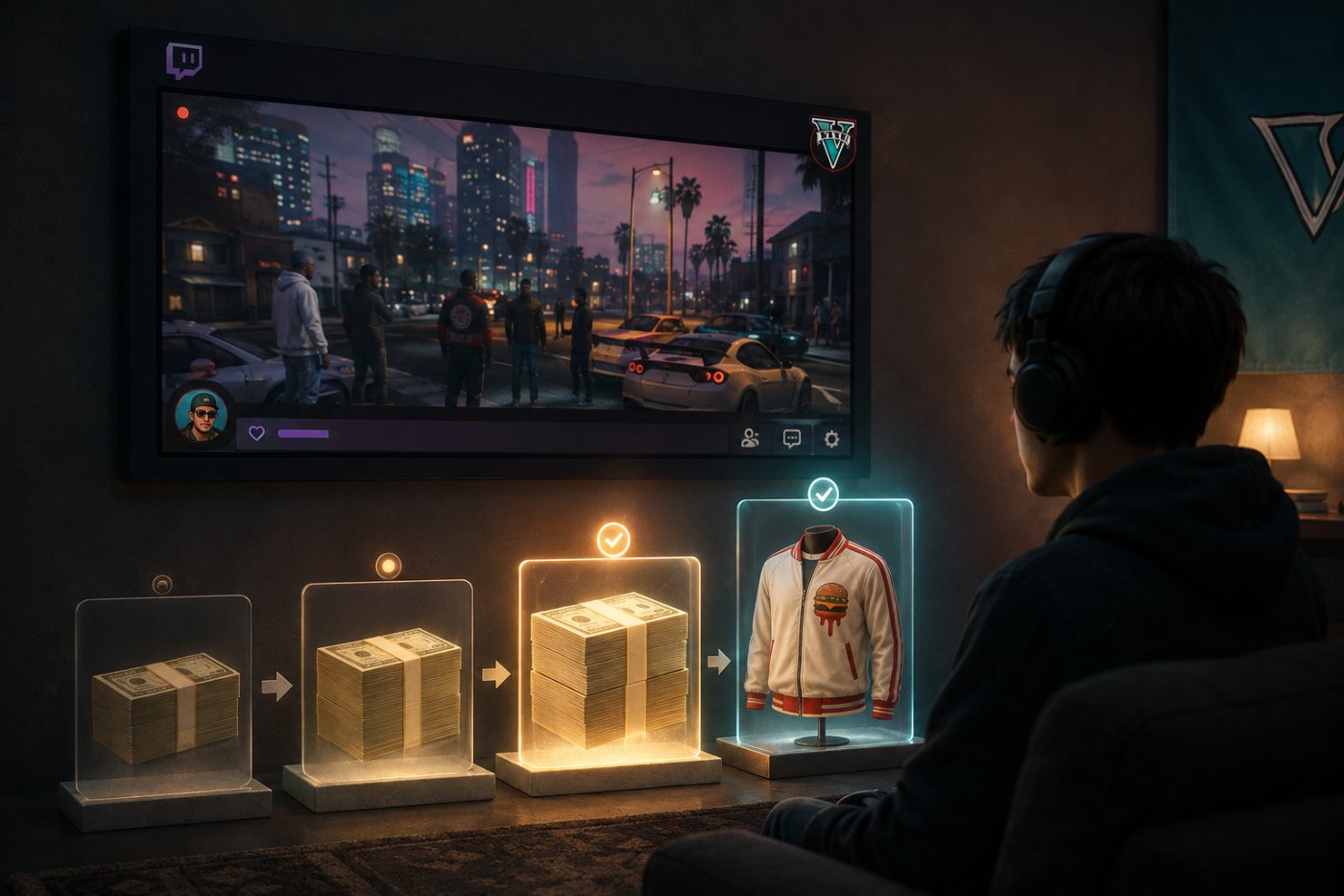 nopixel V対象配信の視聴時間に応じて解放されるGTA Online Drops