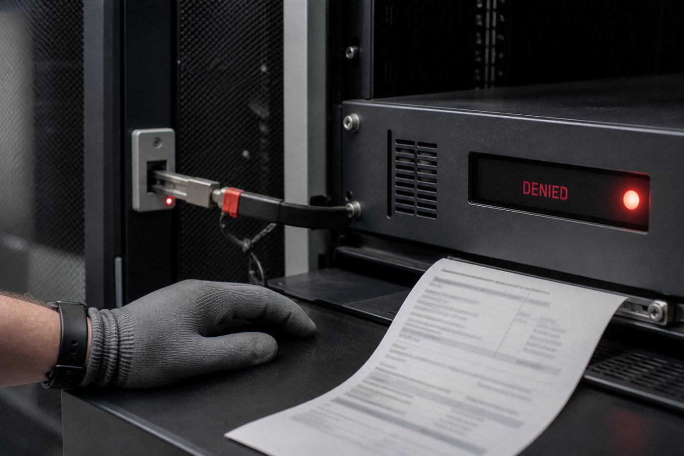 An independent authorization control rejects an AI agent’s out-of-scope tool request and records the denial.