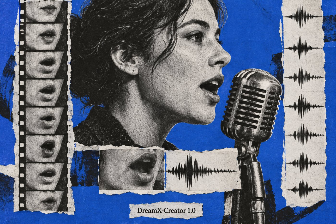 DreamX-Creator 1.0 میں الگ آڈیو اور ویڈیو streams سے ہم وقت تقریر اور منہ کی حرکت بنتی ہے