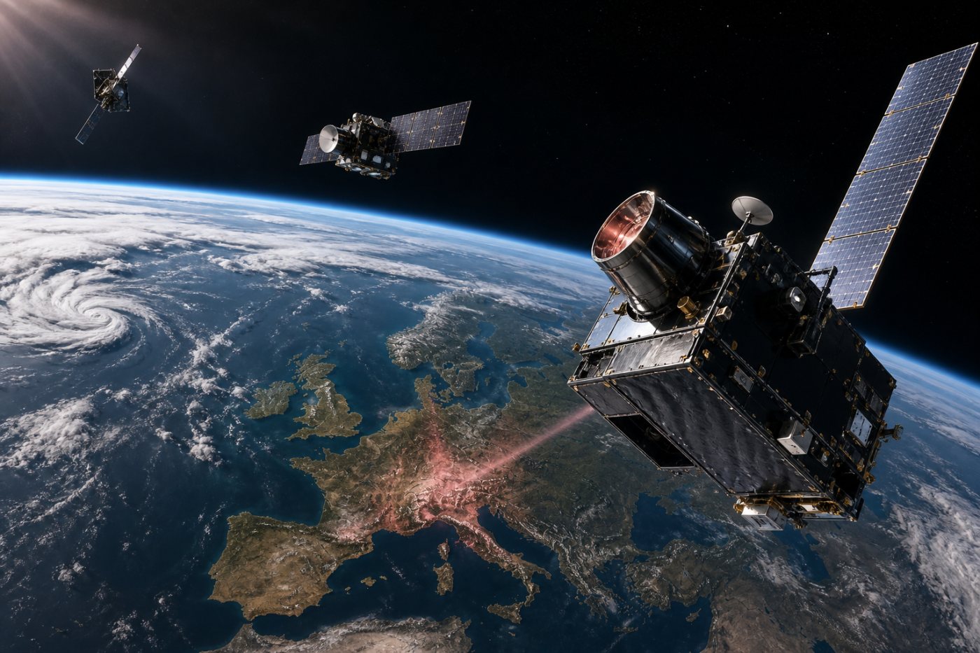 Constelação Meteosat combina varredura rápida, imagens amplas e sondagem das camadas atmosféricas.