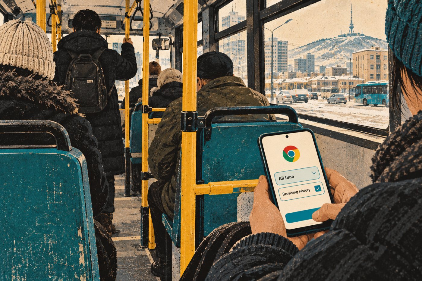 Chrome-ийн үзсэн хуудасны түүхийг бүх хугацаагаар тусад нь цэвэрлэх сонголт.
