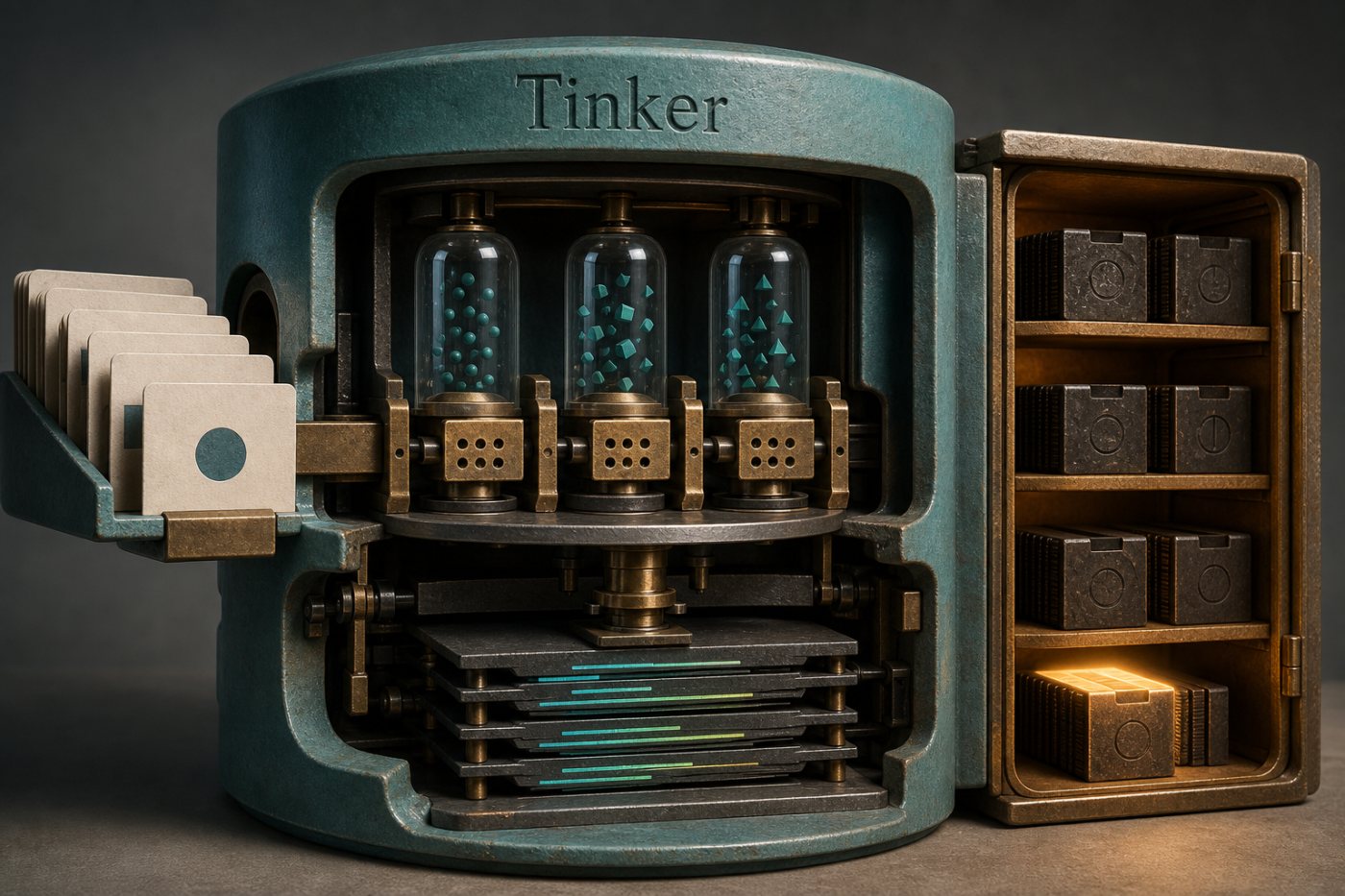 A Tinker reinforcement-learning run consumes prefill, sampling, training and checkpoint storage as the loop progresses.