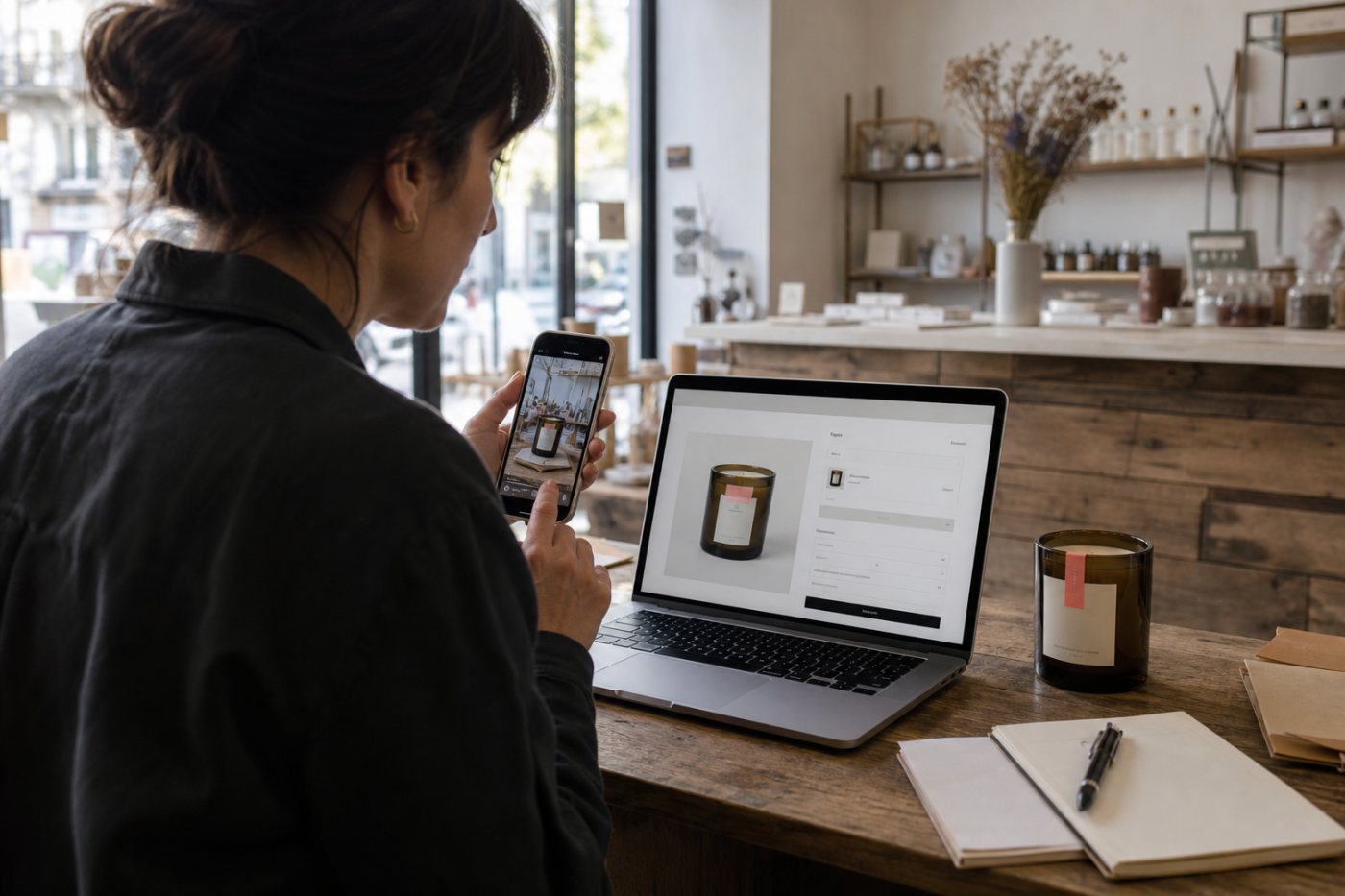 Produit d’une boutique connectée sur YouTube redirigeant l’acheteur français vers le site marchand pour payer