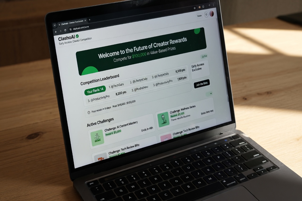 ClashoAI website for joining the rewards platform