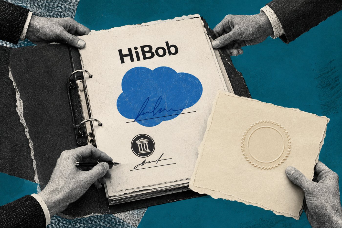 Salesforce主導のHiBobへの1億6600万ドル投資と32億ドルの評価額を確認する場面
